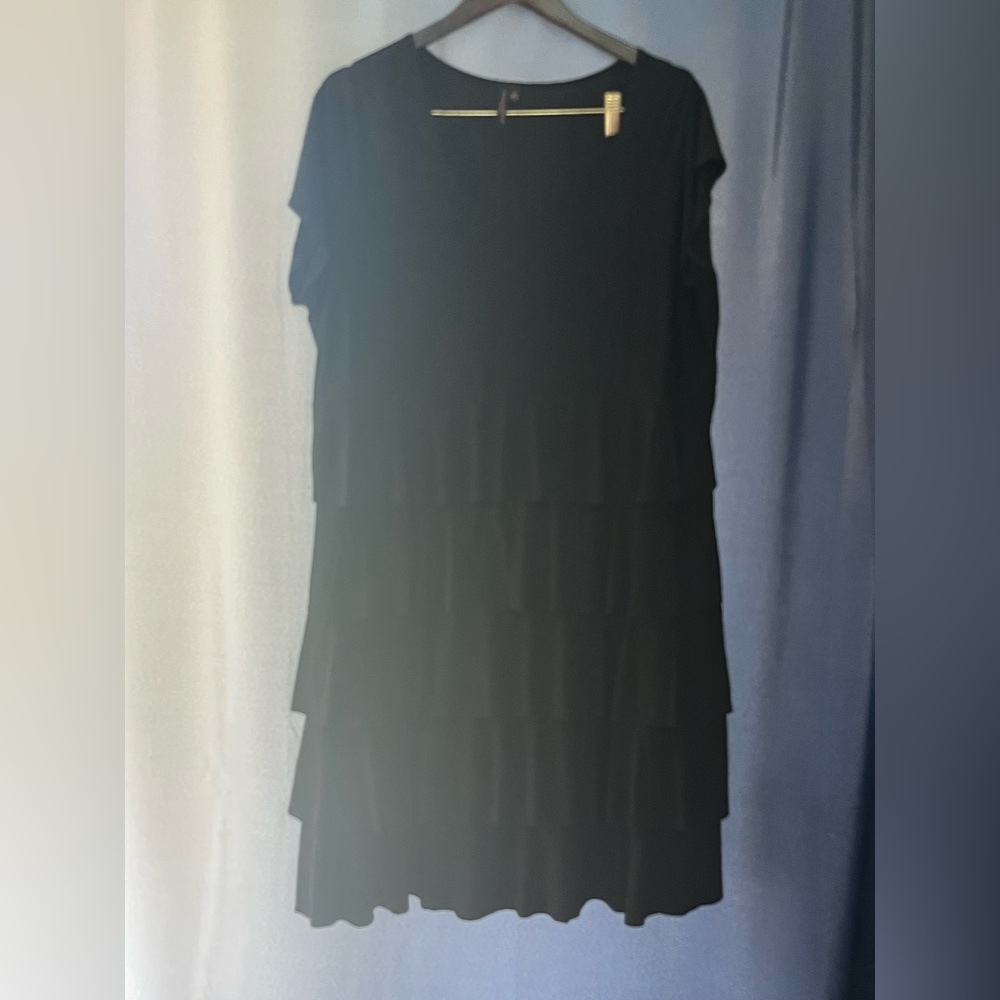 Susan Lawrence Black Layered Maxi Dress